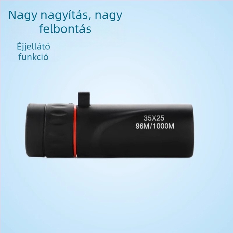 Monokuláris távcső 2000x25 – hordozható, kiváló felbontású optika, 8x nagyítás, kültéri használat alacsony fényviszonyok között
