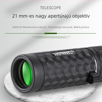 Kompakt 8x-os monocularos távcső – HD, kültéri, hordozható, telefonos fényképezéshez kompatibilis, kétfunkciós, mini