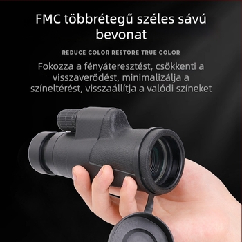 10x42 monokuláris távcső nagy okulárral, éles éjszakai látás telefonos fényképezéshez