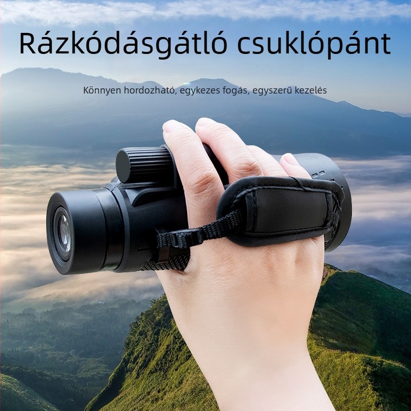 12×50 monocular távcső, HD minőség, 10 000 m hatótáv, professzionális, hordozható éjszakai látás a Hold megfigyeléséhez