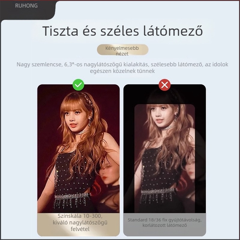 Okostelefon teleobjektív koncertfelvételekhez – külső zoom teleszkóp, HD fotók nagy felbontással