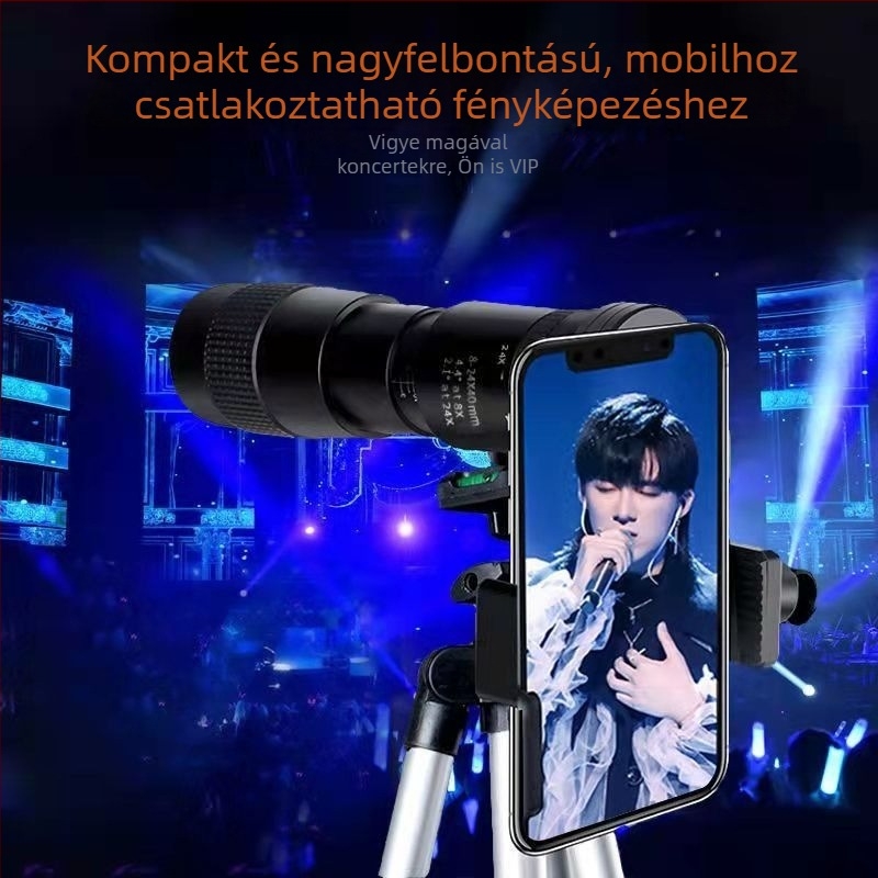 Okostelefon teleobjektív koncertfelvételekhez – külső zoom teleszkóp, HD fotók nagy felbontással