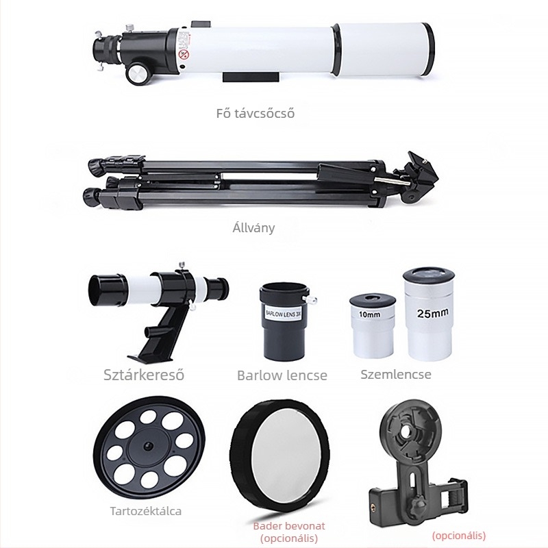 Csillagászati teleszkóp 80600Azm, nagy átmérő, csillagkeresővel, nagy felbontású monokuláris teleszkóp, diákok és gyerekek számára