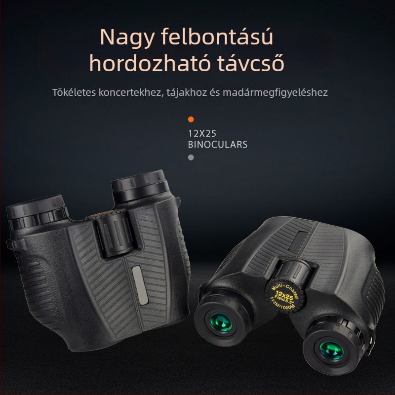 Kompakt nagy teljesítményű binokulárok HD éjszakai látással, koncertekhez