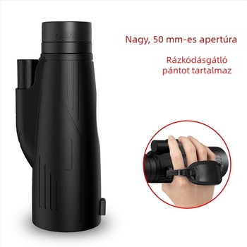 12x50 nagy átmérőjű monokuláris távcső, képstabilizáció, kézben tartható, hordozható vadászathoz