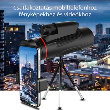 Új 12×50 monocularos távcső HD optikai minőséggel külső koncertmegfigyeléshez és telefonos fényképezéshez