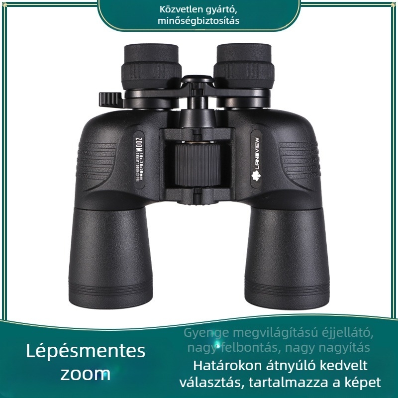 Lan Wei 10-30x50 Binokulár, HD Optikával, Nagyítás, Gyenge Fényben Éjszakai Látás, Kültéri Használat