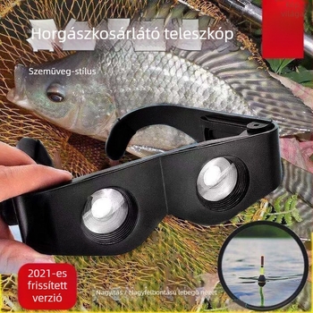 Fejre szerelt horgász teleszkóp, 6x-es nagyítás, HD éjszakai látás, polarizált olvasószemüveg