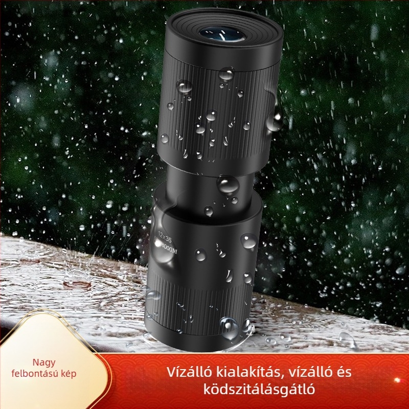 12x36 monokuláris teleszkóp, kiváló képminőség, nagy nagyítás, gyenge fényviszonyoknál éjjellátás, kültéri használatra, szabadalmaztatott termék