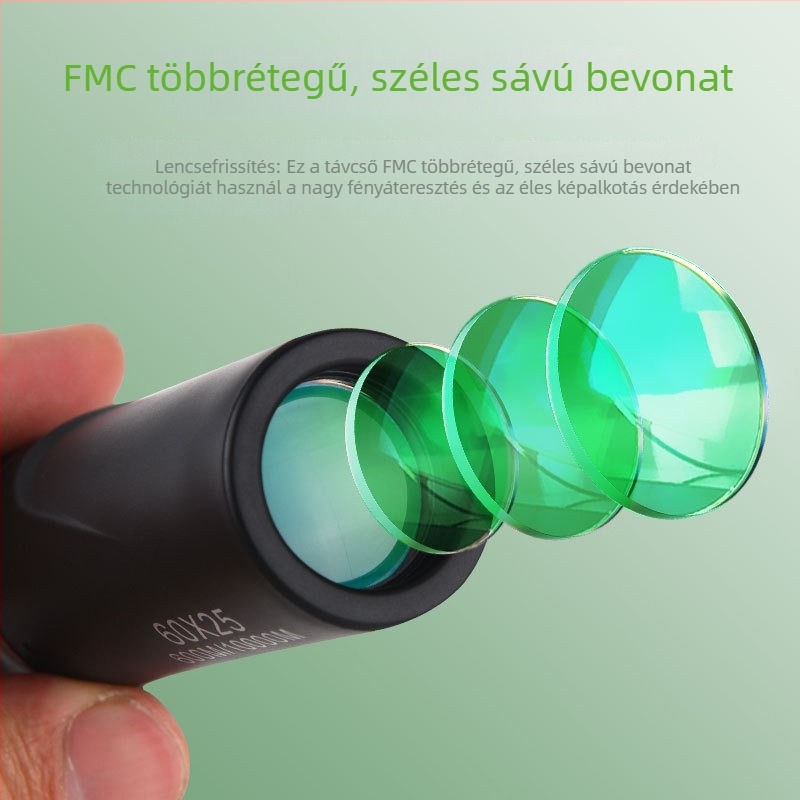 Monokuláris teleszkóp, 8× nagyítás, zsebméret, HD optika