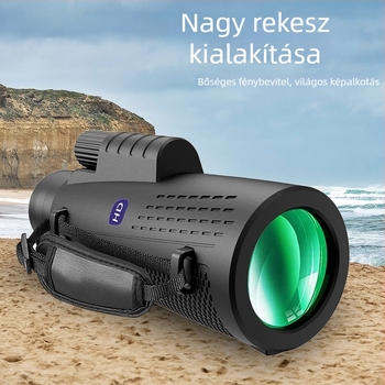 12×50 kompakt monokulár távcső, csuklópánttal, kültéri madármegfigyeléshez
