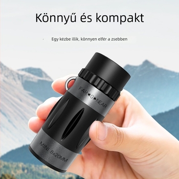 BrightSky 8×20 monokulár teleszkóp kereszthálós retiküllel – kompakt zsebtávcső kültéri használatra