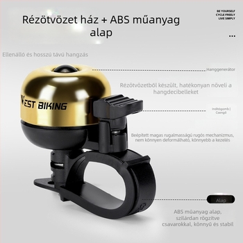 Réz anyagú kerékpárharang hegymászó kerékpárhoz - erős hangzás, modell Yp0706067, West Rider