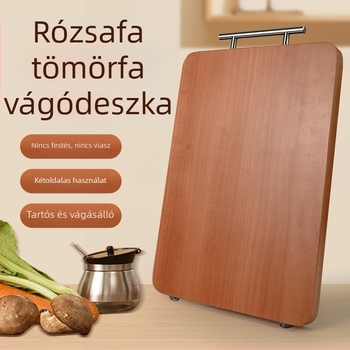 Palisanderfa vágódeszka, tömörfa, vastag és tartós konyhai vágódeszka otthoni használatra