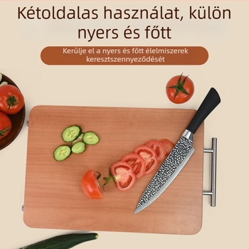 Palisanderfa vágódeszka, tömörfa, vastag és tartós konyhai vágódeszka otthoni használatra