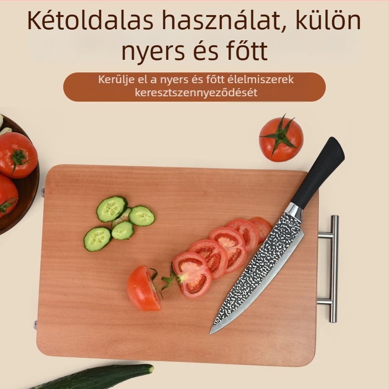 Palisanderfa vágódeszka, tömörfa, vastag és tartós konyhai vágódeszka otthoni használatra