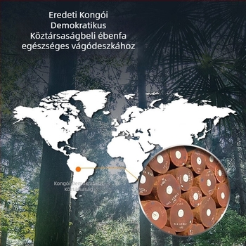 Cooker King ebonfa vágódeszka, tömörfa konyhai eszköz gyümölcsök és zöldségekhez