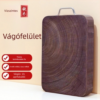 Tömörfa vágódeszka, kétoldalas, penészmentes, konyhai használatra