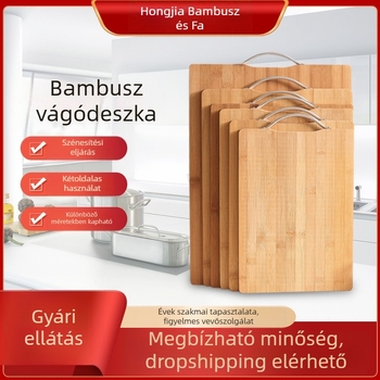 Bambusz vágódeszka, kettős oldalú, antibakteriális, penészálló, élelmiszerbiztonsági minőségű