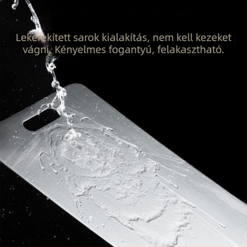 Rozsdamentes acélból készült vágódeszka, kétoldalas, penész- és antibakteriális, négyzet alakú, háztartási használatra