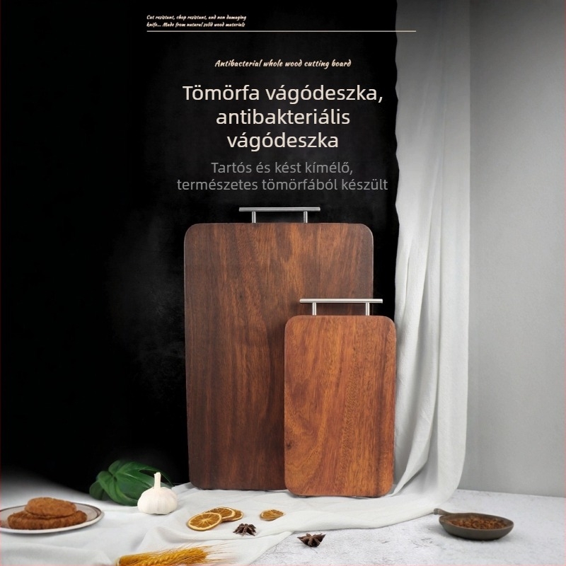 Ebony Sandalwood vágódeszka, tömörfa, háztartási használatra, vastagított kivitel, bébiétel előkészítéséhez