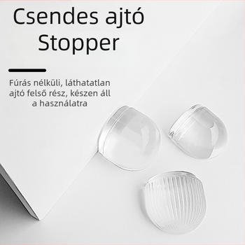 PU anyagú ajtóstopper, ütközésvédő párnával, padlóra szerelhető, standard típus, modern minimalist stílus