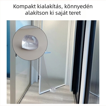 PU anyagú ajtóstopper, ütközésvédő párnával, padlóra szerelhető, standard típus, modern minimalist stílus