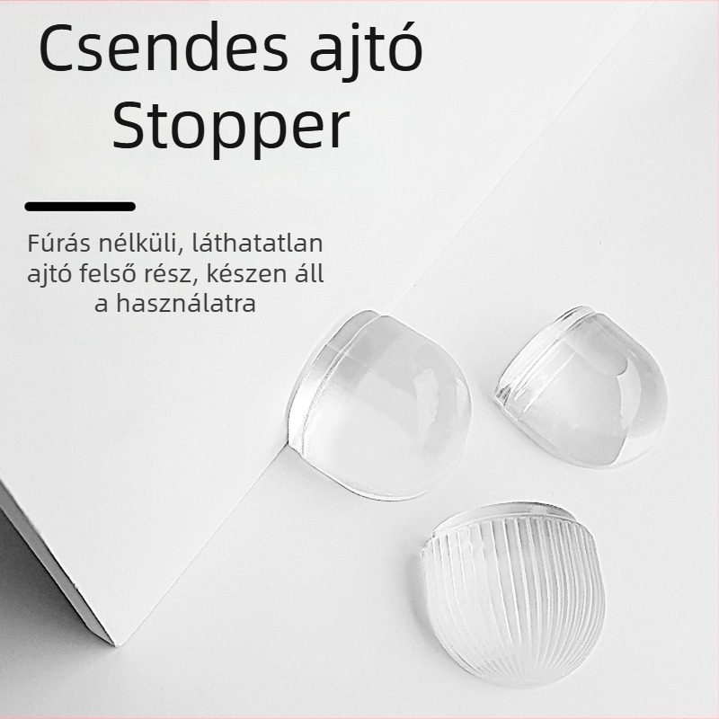 PU anyagú ajtóstopper, ütközésvédő párnával, padlóra szerelhető, standard típus, modern minimalist stílus