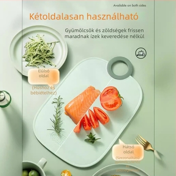 Kétoldalas vágódeszka háztartási használatra, antibakteriális és penészmentes, babaételekhez és gyümölcsökhöz