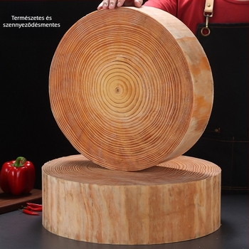 Fából készült kör alakú vágódeszka, kétoldalas konyhai deszka, Mu nature márka, 2013 tavaszán jelent meg