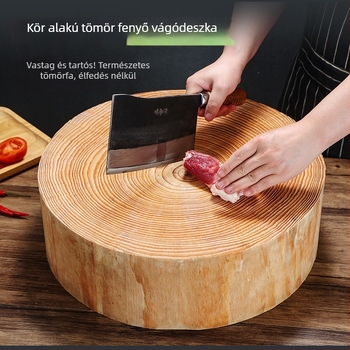 Fából készült kör alakú vágódeszka, kétoldalas konyhai deszka, Mu nature márka, 2013 tavaszán jelent meg