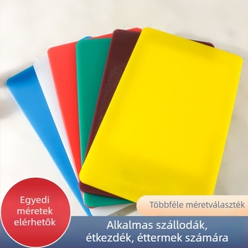 Nagy fehér négyzet alakú PE vastagított műanyag vágódeszka konyhai és kereskedelmi használatra