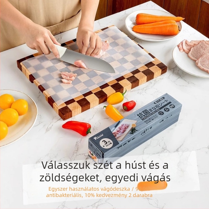 Home Story Egyszer használatos vágódeszka papíralapú, antibakteriális vágófelület, élelmiszer-minőségű, háztartási és kültéri, hordozható hús vágódeszka
