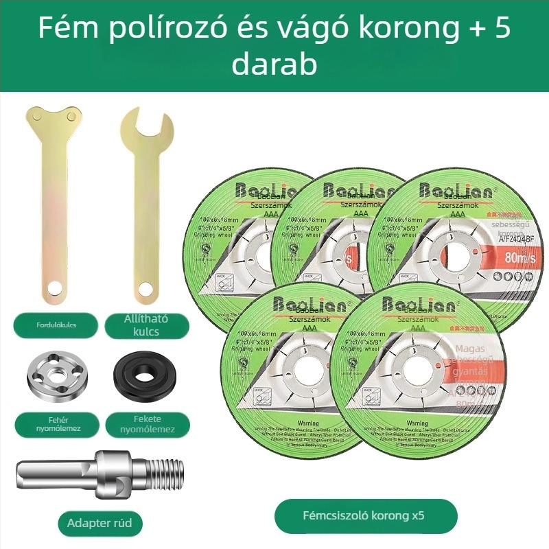 Fúróból szögcsiszolóvá átalakító készlet mandrins adapterrel, összekötő rúddal és vágófejjel (Warranty)