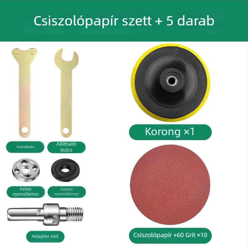 Fúróból szögcsiszolóvá átalakító készlet mandrins adapterrel, összekötő rúddal és vágófejjel (Warranty)