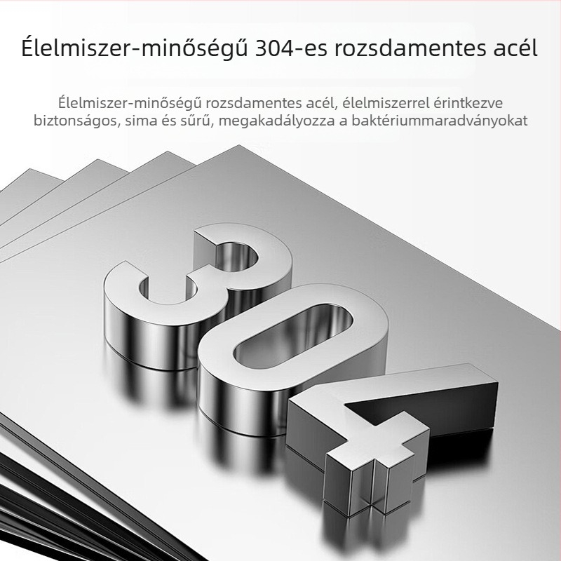 Kétoldalas rozsdamentes acél vágódeszka, otthoni konyhára, élelmiszerbiztonságos, antibakteriális és penészálló