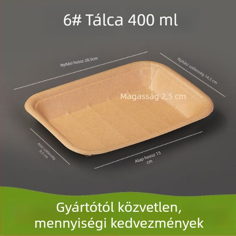 Egyszer használatos Kraft papírból készült vacsora tál piknikre és grillre, nyársakhoz és falatokhoz