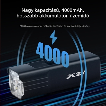 1800 lumen kerékpárfény, 4 LED, vízálló, Type-C töltés, hegyi kerékpárhoz