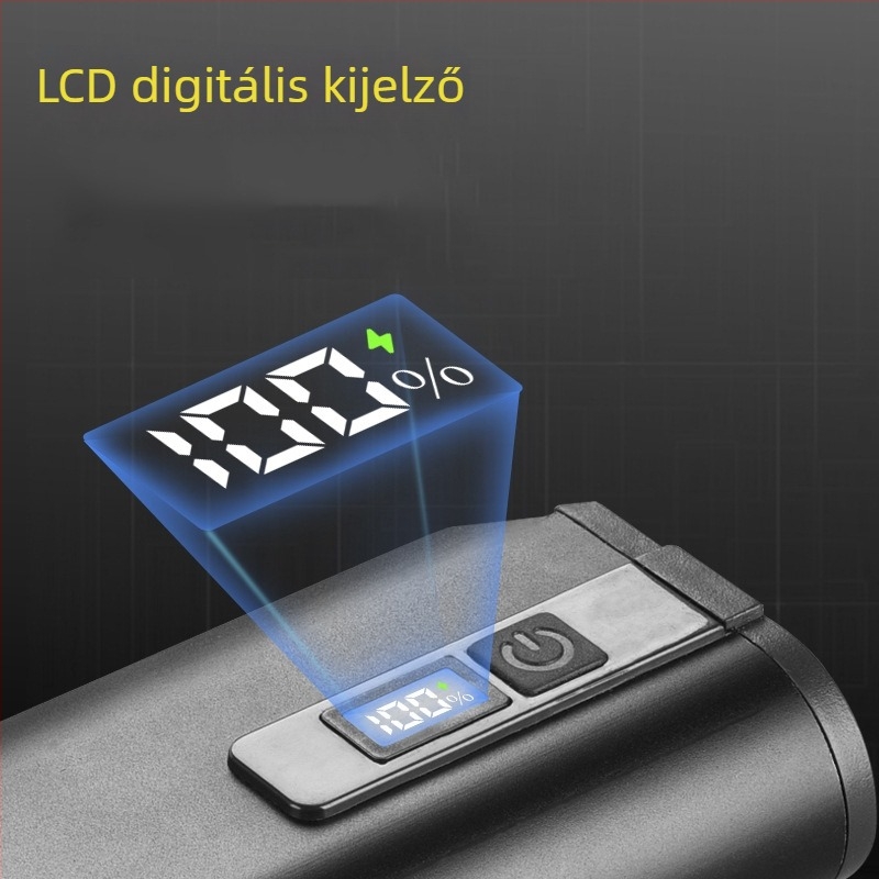 Kerékpár előfénye nagy fényerővel éjszakai bringázáshoz, USB-C töltés, 4000mAh akkumulátor