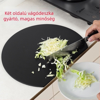 Kétoldalas puha vágódeszka gyümölcsökhöz és húsokhoz, csúszásmentes, antibakteriális, műanyag, háztartási