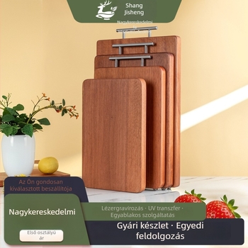 Fa vágódeszka, négyszögletű, modern minimalista stílusú, háztartási használatra, alapcsomagolás