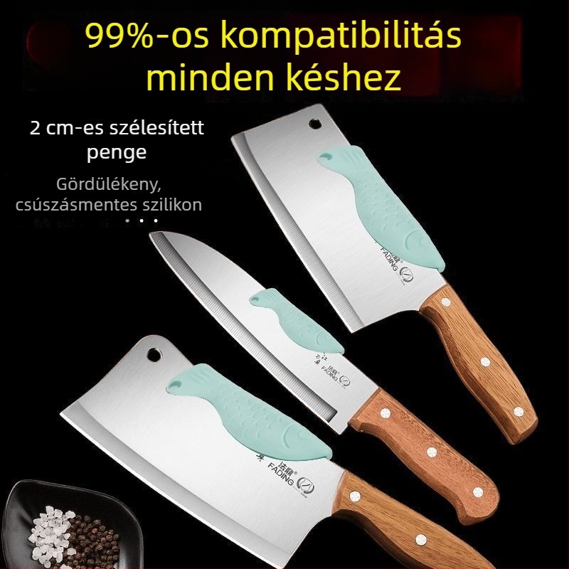 Szilikon kés hátvéd — hal formájú késvédő, ABS anyag (Anyag: ABS; Stílus: Egyszerű; Forma: Hal alakú)