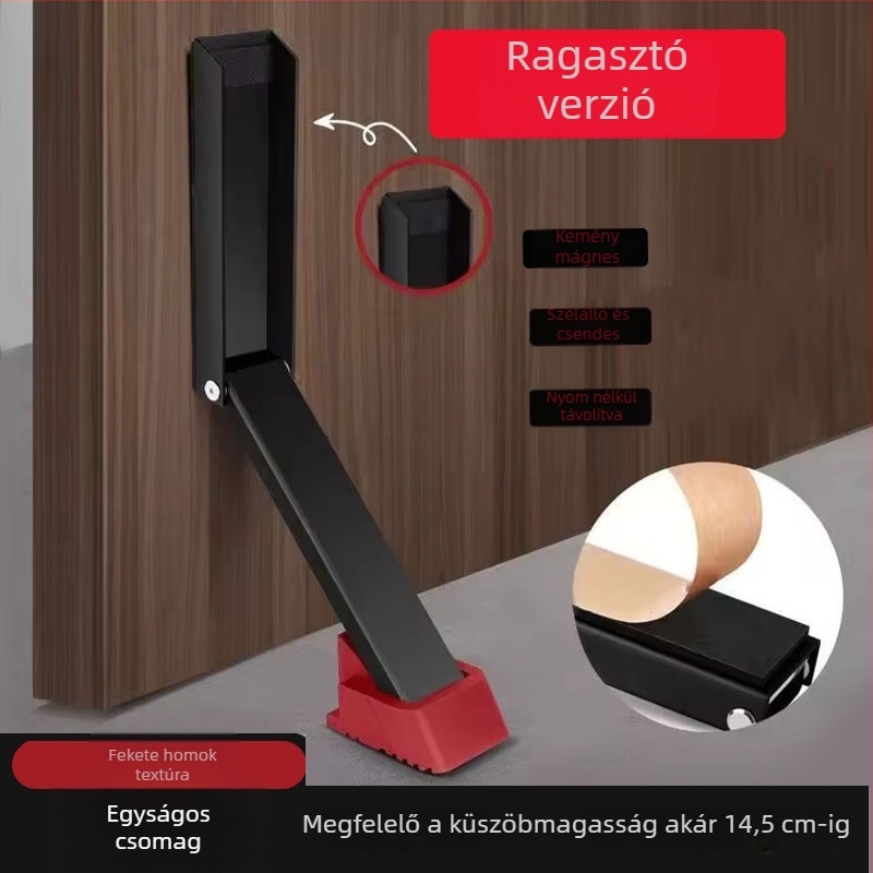 Vas ajtóstopper, alulról szerelhető kivitel, matt felület, egyszerű és modern dizájn, standard típus