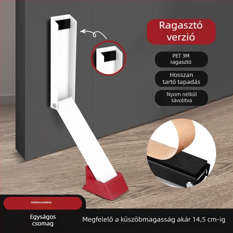 Vas ajtóstopper, alulról szerelhető kivitel, matt felület, egyszerű és modern dizájn, standard típus