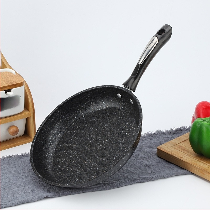 Wok rozsdamentes acélból, tapadásmentes bevonattal, általános tűzhelyhez kompatibilis, testreszabható modell 001
