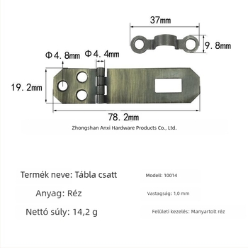 Rézcsavarok 10440 bronz felületű, kefés