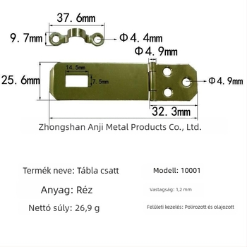 Rézcsavarok 10440 bronz felületű, kefés