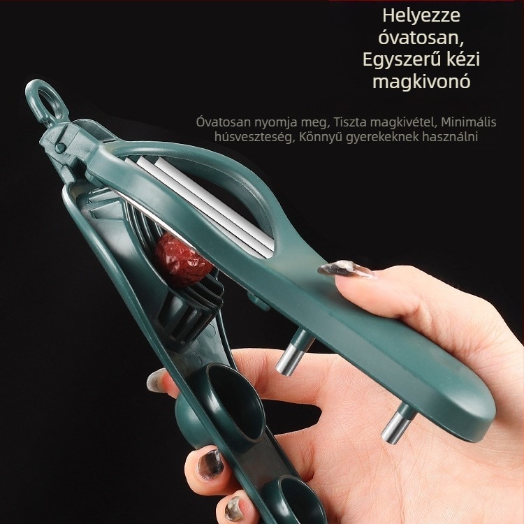 Gumírozott testű univerzális konyhai eszköz – gyümölcsmag eltávolító