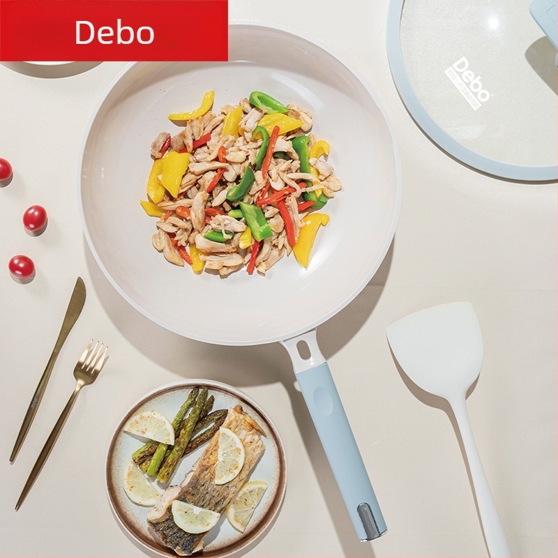 Debo Eiffel Wok, 28/30/32 cm, tapadásmentes, sík aljzattal, gáztűzhelyhez