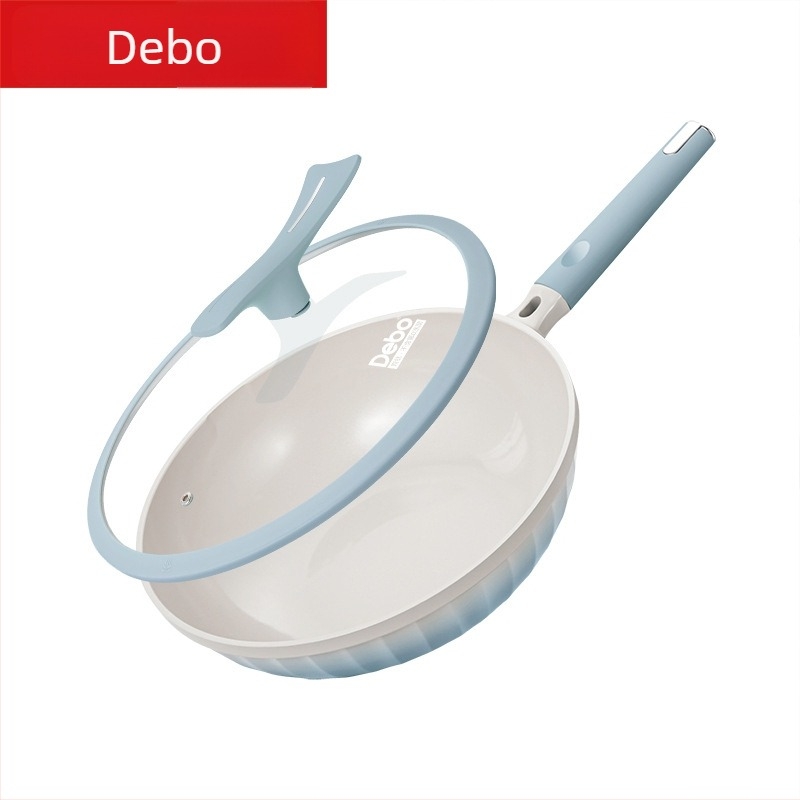 Debo Eiffel Wok, 28/30/32 cm, tapadásmentes, sík aljzattal, gáztűzhelyhez